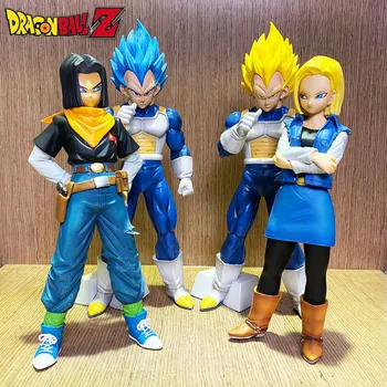 24/30 CM Anime Dragon Ball Z Android 17/18 Figuras Super Saiyajin Vegeta PVC Collectible Figurine Modelo de Brinquedos para Crianças de Presente de Natal