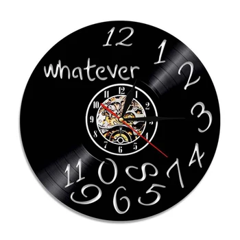 Seja o que for,eu estou Atrasado, de qualquer forma Relógio de Parede de Qualquer Vintage disco de Vinil de Quartzo Silêncio de Suspensão Relógios Relógios de Design Moderno, Decoração Home