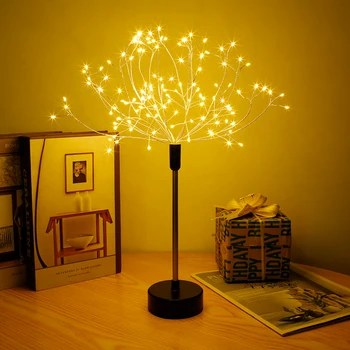 LED de Fadas Luz, Lâmpada da Tabela de Simulação de Ramificação da Árvore de Luzes de Seqüência de caracteres de 8 Modos de Iluminação DIY Luz de Fogos de artifício de Decoração de Casa de Noite de Luz