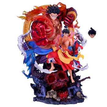 29.5 CM de Anime One Piece Wano País Série Estatueta Luffy Gear 4 Snakeman Estátua GK Colecionáveis PVC Modelo de Brinquedo Para Crianças