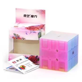 QiYi SQ1 da Três-camada do Cubo Mágico Filhos Adultos de Brinquedo de Presente de Profissionais Velocidade do Jogo Cubo Mágico Exercício Cérebro de Puzzle 56*56*56 mm