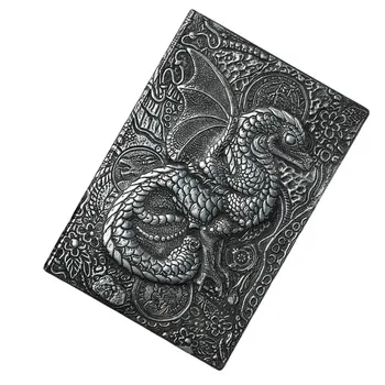 3D Flying Dragon Diário de Escrita em Relevo Notebook Antigo Artesanal Dragão Escrever Esboço Notebook de Presente Para o Seu Pai, Irmão