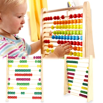Multicolor Esferas De Design Educacional De Madeira Ábaco Brinquedo De Crianças Contando O Número De Aprendizagem Precoce De Brinquedo De Criança Matemática Estudo Do Presente