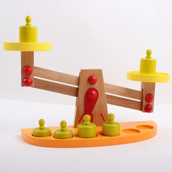 D614 frete Grátis montessori de ensino AIDS, os brinquedos de madeira escalas Bebê jogo de equilíbrio aparentemente educacional de madeira para crianças