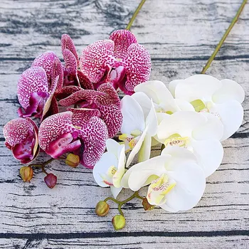 3pcs 3D Artificial Borboleta de Orquídea Flores Simulação Phalaenopsis Flor para a Festa de Casamento de DIY Verdadeiro Toque de Decoração de Casa
