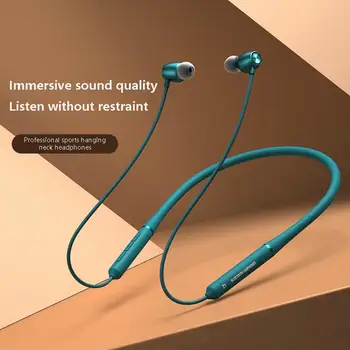 Novo fone de ouvido Bluetooth sem fio de esportes executando o pescoço pendurada no pescoço, na orelha binaural ultra-longa espera, a vida útil da bateria com fio de ruído ver