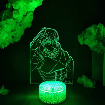 Anime o Meu Herói Academia de Caracteres Mirio Togata Lemillion 3D LED Lâmpada da Noite Otaku Amigos Dom Quarto de Cabeceira, Mesa de Luz