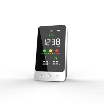 CO2 Medidor de Qualidade do Ar Monitor de Dióxido de Carbono de Temperatura, Umidade Interior do Detector NDIR Sensor de Canal Analisador de