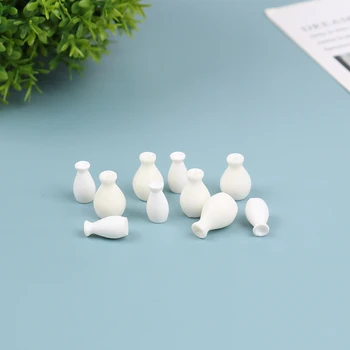 5Pcs DollsHouse Miniatura de Vaso Branco de Simulação do Modelo de Mobiliário DIY casinha de Bonecas Decorações Acessórios Crianças Brinquedo Presentes