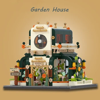O Jardim de Monet Botânico Flor Casa de Blocos de Construção DIY MOC Tijolos, Decoração do Jardim da Casa de Brinquedos de Presente Para as Crianças Namorada