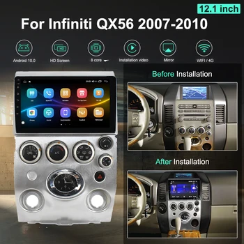 2din Android Rádio do Carro Para Infiniti QX56 2007-2010 DVD Player Multimídia GPS de Navegação HD Tela de Toque do Andróide Auto Estéreo