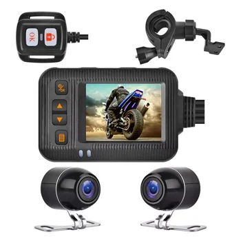2021 WiFi Nova Motocicleta DVR Traço Cam 1080P+1080P Full HD Frontal Vista Traseira Impermeável Motocicleta Câmera GPS Logger Gravador de Caixa