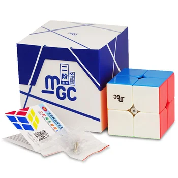 YJ MGC 2x2 Magnético Cubo Mágico, Preto Ou Stickerless YongJun MGC 2x2x2 Velocidade do Cubo Para a Formação do Cérebro Brinquedos Para Crianças
