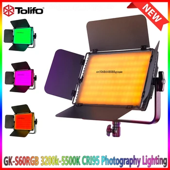 Tolifo GK-S60RGB 3200k-5500K CRI95 Foto da Câmera de Vídeo de LED de Luz com 2,4 G de Controle Remoto Para Fotografia de Estúdio de Iluminação da Lâmpada