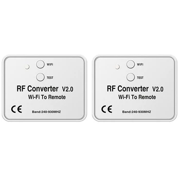 2X Universal Wifi Controle Remoto 433Mhz wi-Fi Para RF Conversor de Freqüência Múltipla de Rolamento Código de Porta de Garagem com Controle Remoto