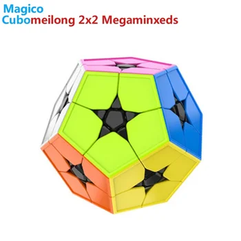 moyu 2x2x2 megaminxeds WCA Cubo Mágico Stickerless 2x2 Velocidade Cubo de ensino 12 Lados Meilong Cubos de Crianças Quebra-cabeça Brinquedos de Presente
