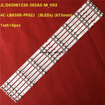 30pcs Retroiluminação LED Strip Para TCL-65D6-6X8-3030 65HR330M08A41 V2 4C-LB6508-HR01J D65A620U 65p65us 65L2 65V2 65D6