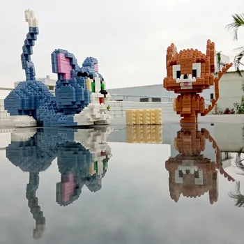 Principais Filmes de Jerry Idéias Tom Cat e Mous Diamante Tijolos de desenho animado Clássico Anime Modelo de Micro Blocos de Construção de Brinquedos Presentes de Aniversário