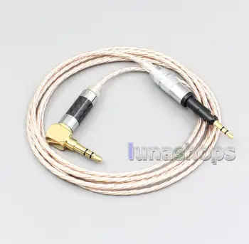 LN006884 Hi-Res Marrom XLR de 3,5 mm 2,5 mm 4.4 mm Cabo de Fone de ouvido Para Sennheiser HD6 HD7 HD8 MIX DJ HD595 Fone de ouvido