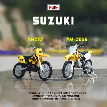 Maisto 1:18 SUZUKI RM250 RM-Z250 Moto Original Autorizado Simulação Liga de Motocicleta Modelo de Carro de Brinquedo Coleta de Presente de Aniversário