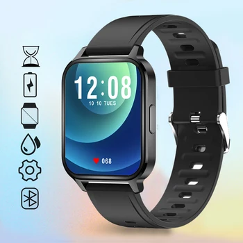 Smart Relógios de Homens de Mulheres de Esportes Completo de frequência Cardíaca sensível ao Toque Saúde Tracker Impermeável Bluetooth compatível com o Smartwatch para Android IOS