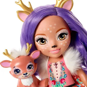 Original 35CM Enchantimals Bonecas Mini-Puppen und Sammlerstücke Danessa Veado Crianças Brinquedos Para Meninas de Boneca Playsets Animais Fofos Animais de estimação