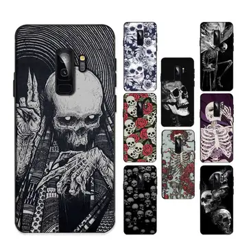 Estilo gótico Crânio Caso de Telefone para Samsung S20 lite S21 S10 S9 plus para Redmi Note8 9pro para Huawei Y6 tampa