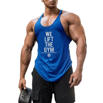 Muscleguys Ginásio Tops Homens De Algodão Sem Mangas Tanktops Para Homens Musculação Roupas De Esportes Camiseta De Fitness Longarina Colete