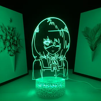 Outro Anime Figura Misaki Mei 3D Noite do DIODO emissor de Luz para a Criança Quarto Decoração de Presente de Aniversário do Nightlight Outro 3D Lâmpada