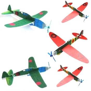 6/12Pcs Avião Feito De Espuma Plast Saco do Partido Enchimentos DIY Mão de Lançar Aeronaves Voando de Planador avião de Brinquedo, Brinquedos para as Crianças Jogo