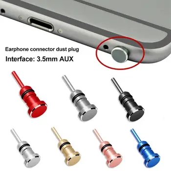 Fone de ouvido 3.5 mm Jack AUX Conector Anti Pó Ficha de Remoção da Placa de Pino Para Celulares iPhone Ou Tablets