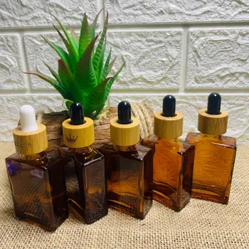 Atacado Vazia conta-Gotas Frascos de Colorido Perfume de Vidro Aromaterapia Líquido 30ml de Queda Para a Massagem Pipeta Frascos Recarregáveis