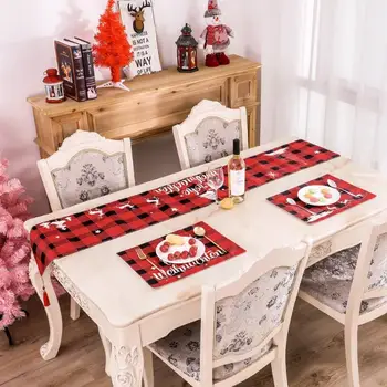 Natal Runner Tabela de Pano de mesa de jantar tapete de café de chá de mesa toalha de mesa Placemat-bar e restaurante de decoração a decoração home