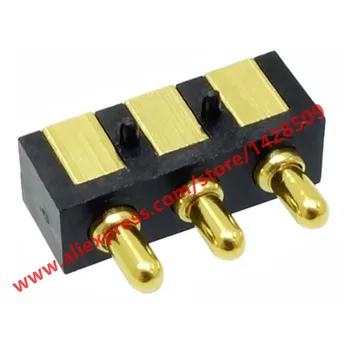 5pcs em Miniatura de Bateria Conector de 3 pinos, Combinado Dedal Antena Pogo Pin Junctor Banda Ponto Fixo de 2,5 mm passo 5.5 H