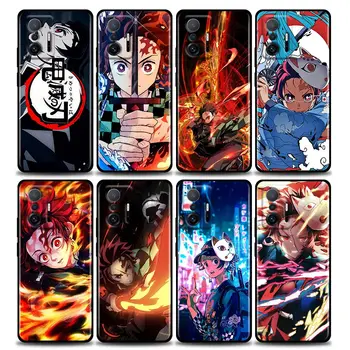 Caso de telefone Xiaomi Mi 12 12X 11 11X 11T X3 X4 NFC M3 F3 GT M4 Pro Lite NE 5G Silicone Case Capa Demon Slayer Anime