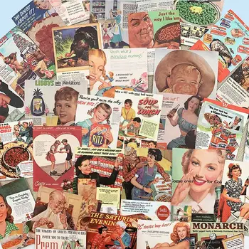 A europeia E a Americana Vintage Alimentos Cartazes, Sexo, Revistas e Jornais, Ins Mão, Personalizado, Criativo Impermeável DIY