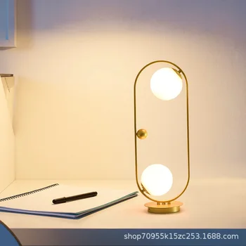 Ouro Preto Moderno Candeeiro de Mesa Com Abajur de Metal Vidro de Cabeceira Mesa de luzes Simples Livro de Lâmpadas Deco Luminaria de Leitura de Iluminação