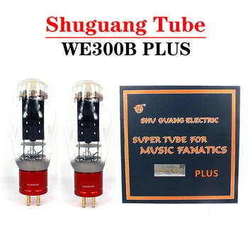 WE300B MAIS Shuguang Tubo de Vácuo Substitui o JJ Leão 300B Par correspondente para Tubo de Vácuo Amplificador HIFI Amplificador de Potência de Áudio