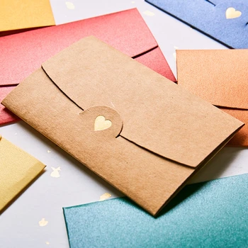 20 Pcs Mini Glitter Envelopes de Cor Sólida Envelopes de Dinheiro Envelopes Office Escrever Estacionário Kit para negócios Orçamentação