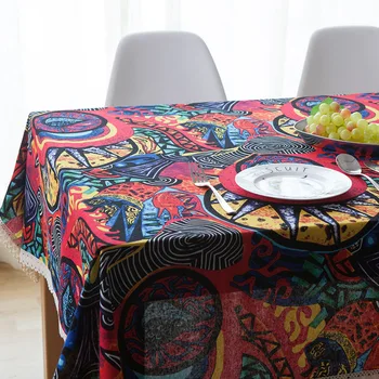 Restaurante mediterrâneo praça toalha de mesa do Sudeste Asiático de etnia Cigana estilo de algodão e tecido de linho mesa de café toalha de mesa