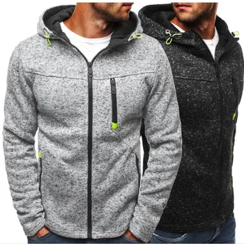 Homens De Esportes Casual Zipper Moda Maré Baixa E Jacquard De Hoodies Do Fleece Jacket Queda Camisolas De Outono Inverno Casaco