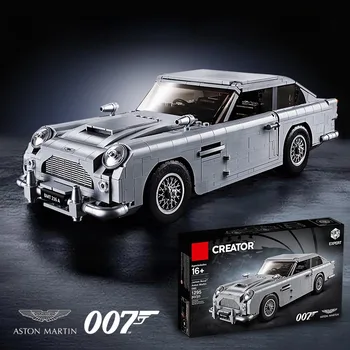 James Bond DB5 Carro Clássico 007 Modelo de Blocos de Construção 1439PCS Técnico 10262 Reunir Tijolos Brinquedos Presentes Para Adultos Menino