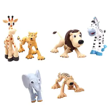 Conjunto De 6PCS Realista de Plástico Floresta Modelo Animal Estatueta Crianças